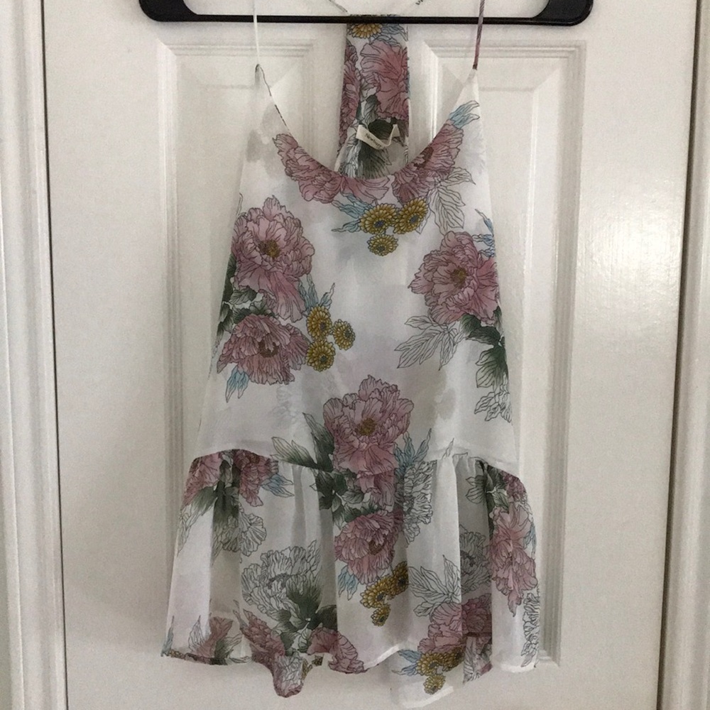 Foral peplum cami.